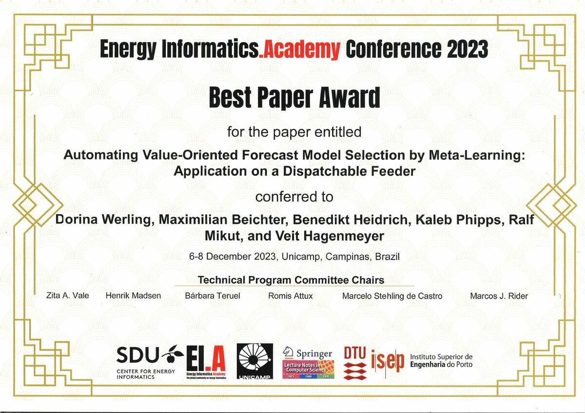 Best Paper Award (EI.A 2023)