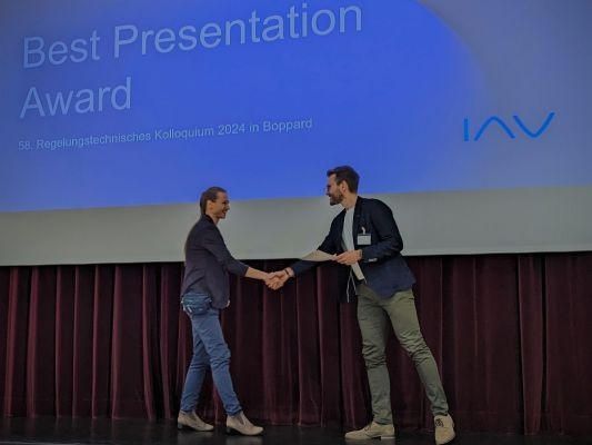 Best Presentation Award (Regelungstechnisches Kolloquium 2024)