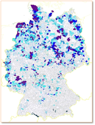 Geographical distribution of wind 