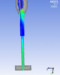 Modell und Fluidsimulationen eines Druckkopfes